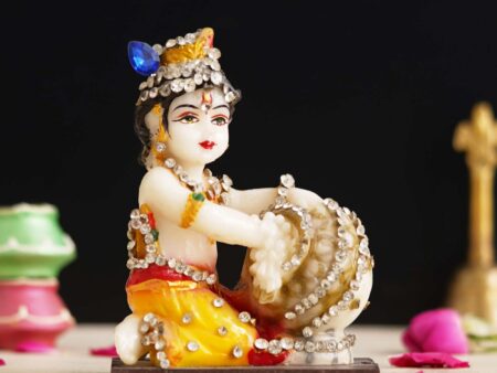 Lord Krishna Idol Makhan Chor Statue Gift Showpiece?