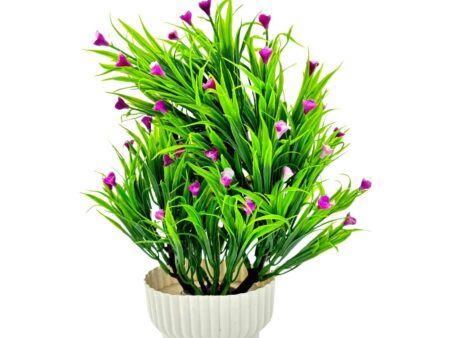 Artificial Plants with Pot Showcase Decoration Plants Green Flowers | Fake Plant | Artificial Plants for Home Decor Office Gifting Plants Decorative Potted Plants (RV-AP11)