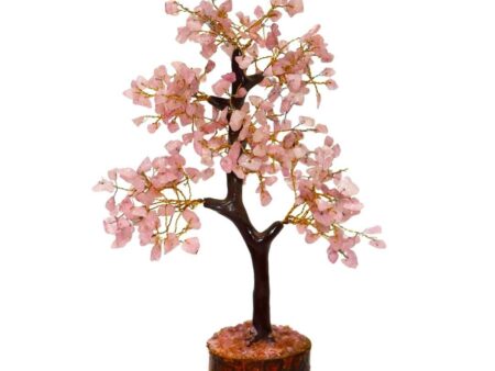 Crystal Tree Good Luck Showpiece for Home Decor Items Crystals Gemstones Bonsai Money Tree for Good Luck, Decoration Gift Item (Pink Roze)