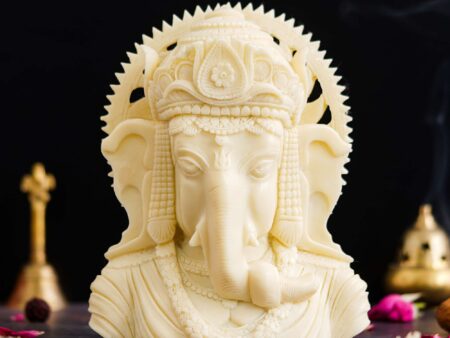 Marble Ganesh ji Statue Idol Murti for Home Decor Office Desk? for HomeDecor Decoration Gifting -2