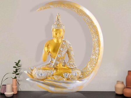 Buddha Idol Statue Showpiece Gift Gifting Item Polystone Home Decor Decoration